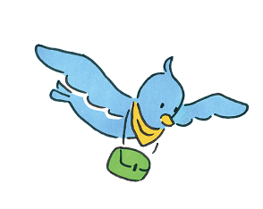 真ん中の鳥画像